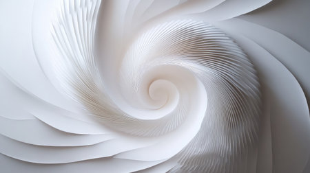 A 3D wallpaper design with a spiraling, dynamic pattern of light and shadows creating a mesmerizing effectの素材