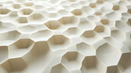 A smooth 3D wallpaper with a honeycomb pattern, creating a modern, tech-inspired aestheticの素材