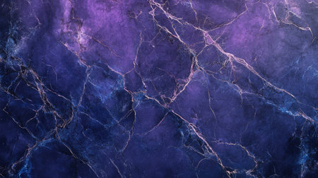 Vibrant abstract marble background in purple and blue with intricate veins, perfect for modern design, creative projects, and artistic inspirations.の素材
