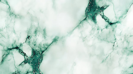 Explore a stunning abstract green marble texture with fluid patterns, perfect for backgrounds in creative designs and modern projects conveying elegance and tranquility.の素材