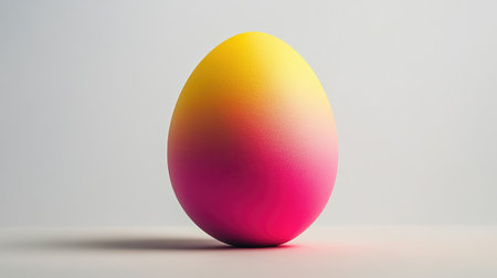 A beautifully designed egg featuring a stunning yellow to pink gradient, ideal for creative projects, festive decorations, and artistic themes, enhancing any setting's appeal.の素材