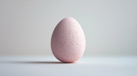 A minimalist image of a pink egg, showcasing its unique textured surface against a light background, perfect for various creative themes and designs.の素材