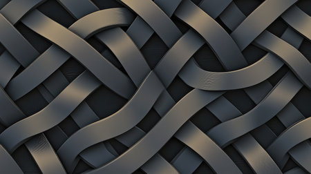 Clean and modern background with interweaving lines forming a seamless geometric pattern.の素材