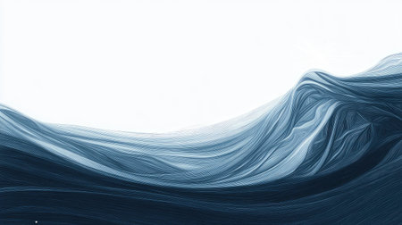 Abstract line art of a shooting star, with flowing trails symbolizing motion and wonder.の素材