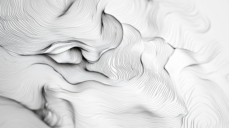 Close-up of detailed line art on 3D wallpaper with a light background, offering a minimalistic design that blends subtle patterns and space.の素材