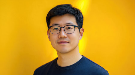 Blank sketchbook open on a bright, vibrant background, top view with clean, uncluttered space perfect for creative or promotional contentの素材