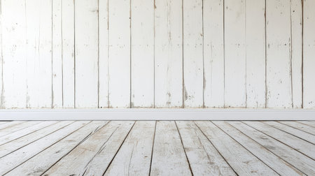 A rustic weathered white wall with an aged look, perfect for adding your text or creative design elements in the clean spaceの素材