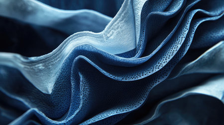 Close-up of a folded face mask with antibacterial filter layers exposed, demonstrating its germ-blocking properties.の素材