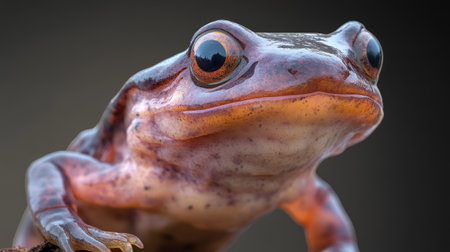 A high-resolution close-up of a critically endangered Chinese giant salamander.の素材