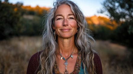 A field of sunflowers facing the golden sunrise.の素材