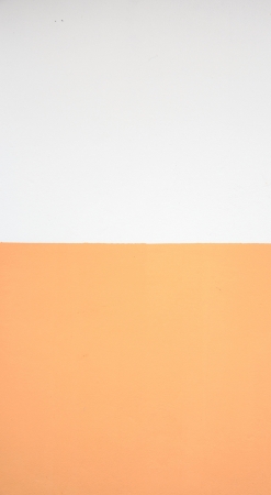 Orange and white wall concrete  background,Two colorsの写真素材
