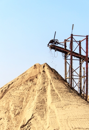 sand conveyor , sand industry for constructions and industriesの写真素材