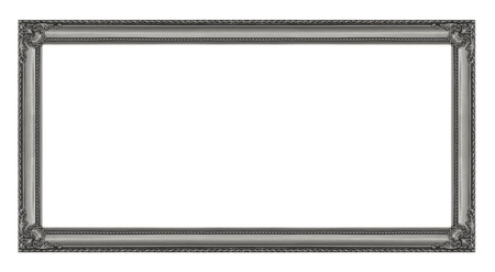 vintage frame isolated on white backgroundの写真素材