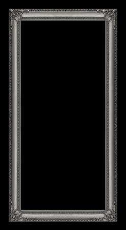 vintage frame isolated on white backgroundの写真素材