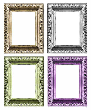 set of vintage frame with blank spaceの写真素材