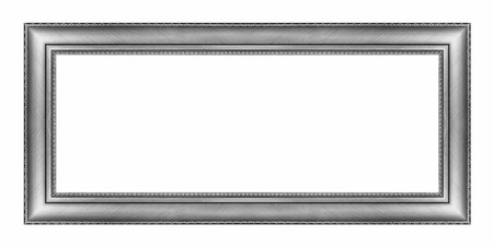 Vintage gray frame with blank space, with clipping pathの写真素材