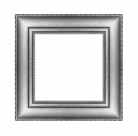 Vintage golden frame with blank space, with clipping pathの写真素材