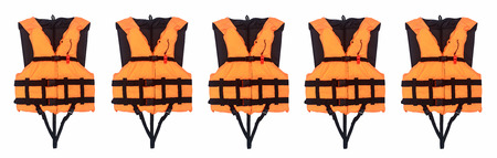 Orange Life Jacket  Isolatedの写真素材