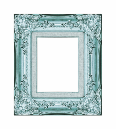 Vintage blue frame with blank space, with clipping pathの写真素材