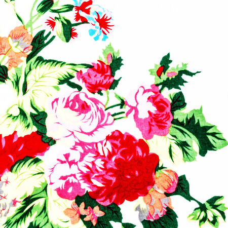 Rose bouquet design Seamless pattern on fabric as backgroundの写真素材
