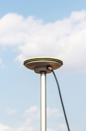 GPS Antenna surveying ,global position systemの写真素材