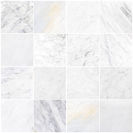 set of white marble texture background  High resolution   16 different の写真素材