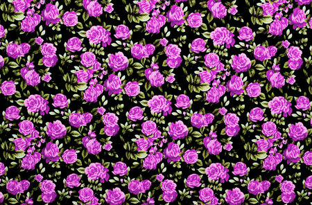 Rose Fabric background, Fragment of colorful retro tapestry textile pattern with floral ornament useful as backgroundの写真素材