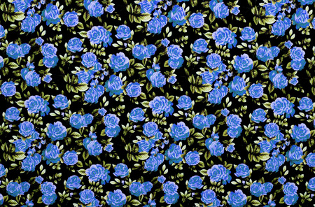 Rose Fabric background, Fragment of colorful retro tapestry textile pattern with floral ornament useful as backgroundの写真素材