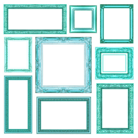 set of Vintage frame with blank spaceの写真素材