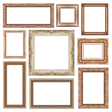 set of Vintage frame with blank spaceの写真素材