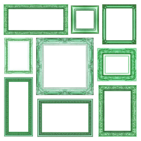 set of Vintage frame with blank spaceの写真素材