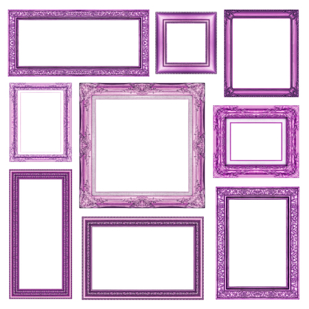 set of Vintage frame with blank spaceの写真素材
