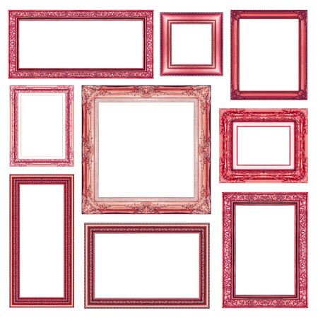 set of Vintage frame with blank spaceの写真素材