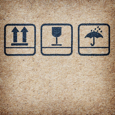 symbols on Cardboard  の写真素材