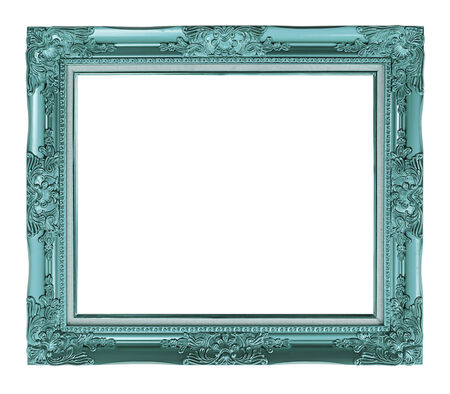 antique frame isolated on white background, clipping pathの写真素材
