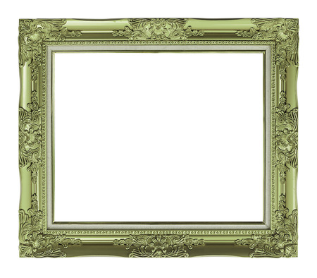 antique frame isolated on white background, clipping pathの写真素材