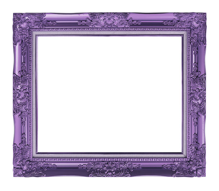 antique frame isolated on white background, clipping pathの写真素材