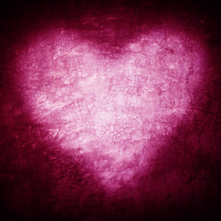 Grunge frame , heart shape pink color, Valentines Day.の写真素材