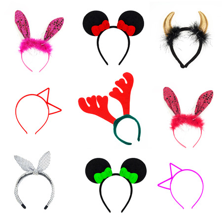 collection headband on white background.の写真素材