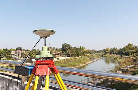 GPS survey, Global Positioning System.の写真素材