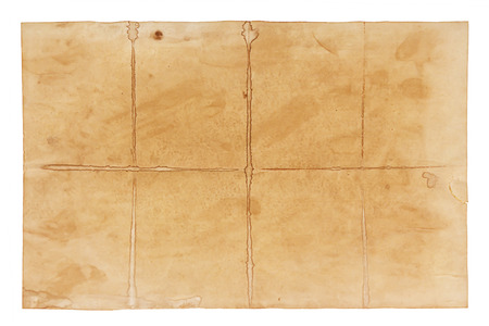 old paper isolated on white background , with clipping path.の写真素材
