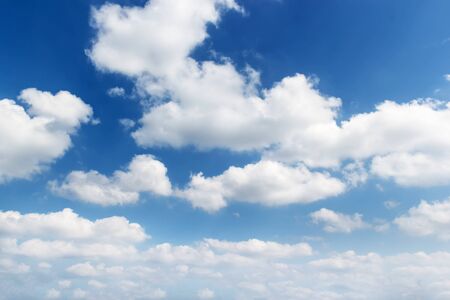 white clouds and blue sky.の写真素材