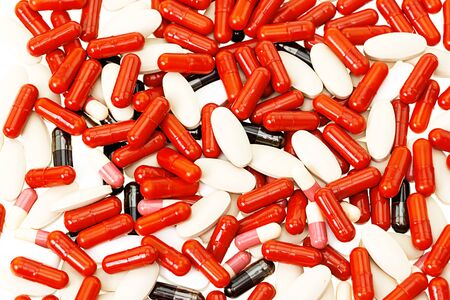 pills and capsules.の写真素材