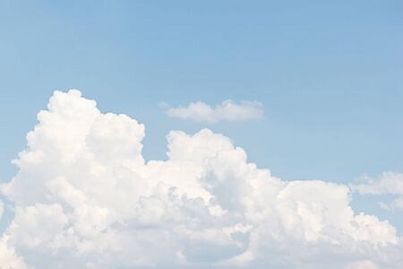 white clouds and blue sky.の写真素材