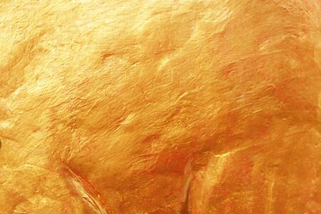 Gold wall background or texture and shadow.の写真素材