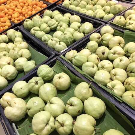 Guava fresh fruit in supermarket.の写真素材