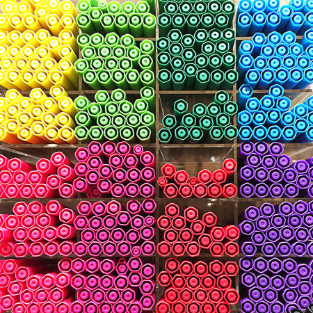 Colorful pen texture for background.の写真素材