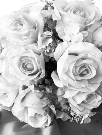 Artificial rose gray flower background for your design.の写真素材