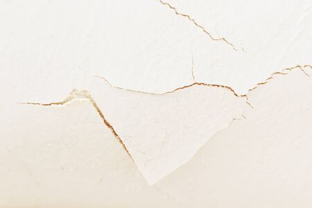 Old white leather have cracks background or textureの写真素材