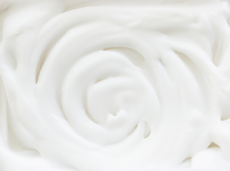 Cosmetics white cream background or texture, shape rose, close - up, for your design.の写真素材